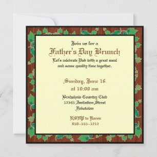 Custom Father's Day Invite (Leaves Design)