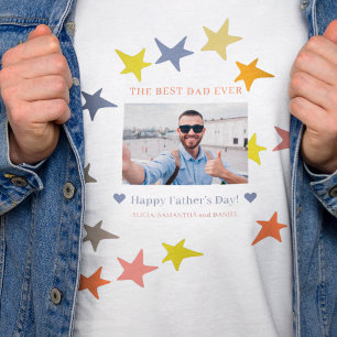 Custom Father's Day photo best dad ever T-Shirt