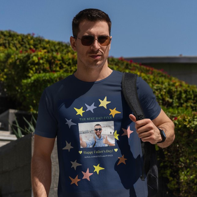 Custom Father's Day photo best dad ever  T-Shirt (Creator Uploaded)