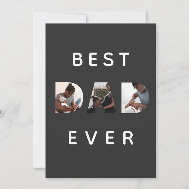 Custom Fathers Day Photo Collage Best Dad Ever (Front)