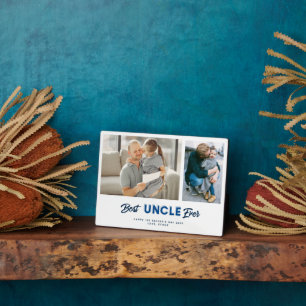 Custom Father's Day Photo Collage Best Uncle Ever Plaque