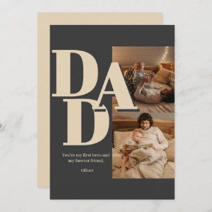 Custom Father's Day Photo Collage DAD Letters - Holiday Card