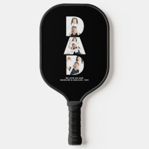 Custom Fathers Day Photo Collage Dad Personalised Pickleball Paddle
