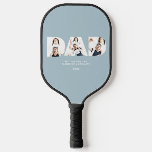 Custom Fathers Day Photo Collage Dad Personalised Pickleball Paddle