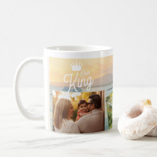 Custom Father's Day Photo Collage Our King Coffee Mug