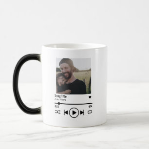Custom Father's Day Photo Song Playlist Magic Mug