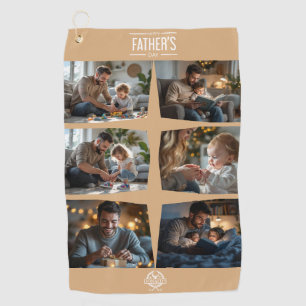 Custom Father's Day Wall Decor Multi-Photo Collage Golf Towel