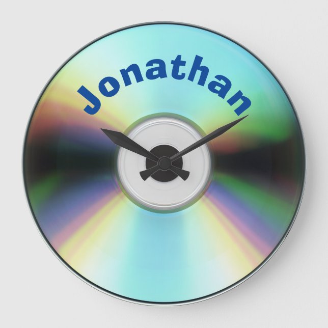 Custom Faux CD Retro 90s Music Large Clock (Front)