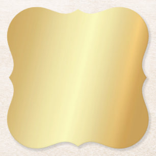 Custom Faux Gold Blank Template Elegant Modern Paper Coaster