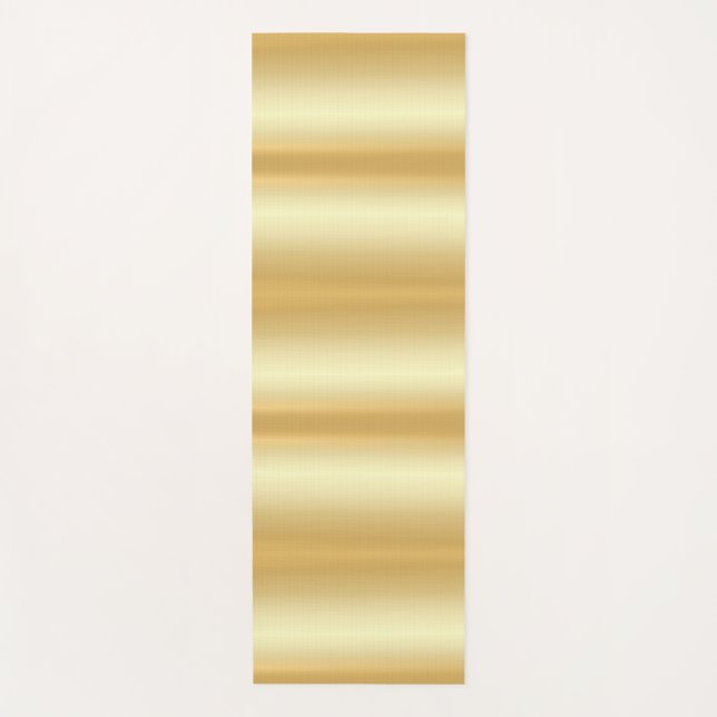 Custom Faux Gold Blank Template Glamourous Modern Yoga Mat (Front)