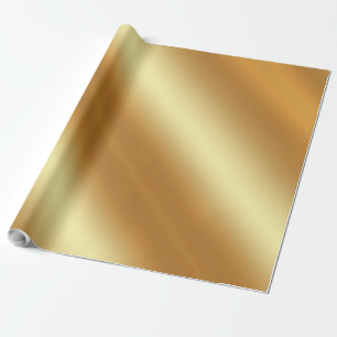 Custom Faux Gold Elegant Template Glossy Gift Wrapping Paper