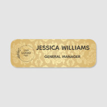 Custom Faux Gold Logo Employee Magnetic Safety Pin