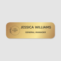 Custom Faux Gold Logo Employee Magnetic Safety Pin