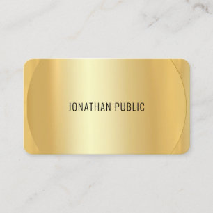 Custom Faux Gold Template Professional Modern Business Card