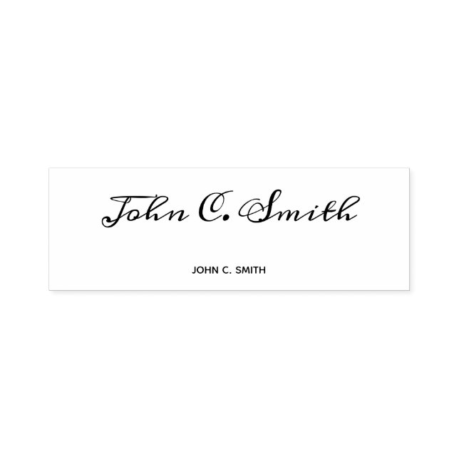 Custom Faux Signature with Readable Name Self-inking Stamp (Design)