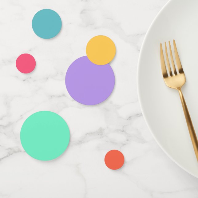 Custom Faux Silver Metallic Look Modern Template C Confetti (Group)