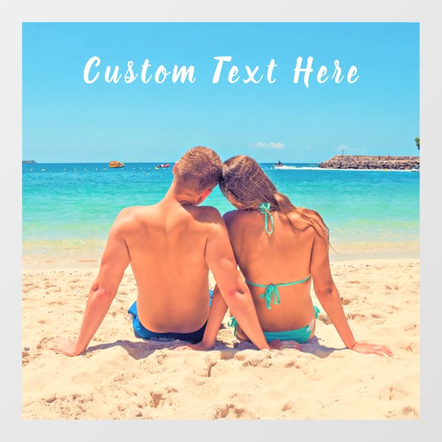 Custom Favourite Photo Window Cling with Text Name (Sheet)