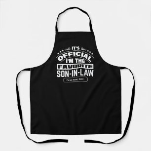 Custom Favourite Son In Law Official Funny Family Apron