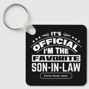 Custom Favourite Son In Law Official Funny Family Key Ring