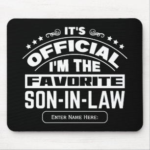 Custom Favourite Son In Law Official Funny Family Mouse Pad