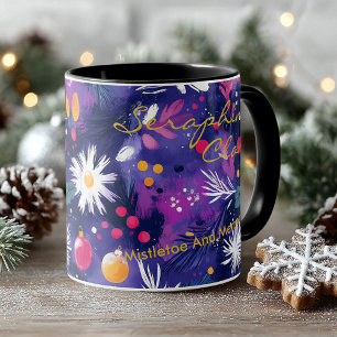 Custom Festive Boho Chic Mug with Winter Design