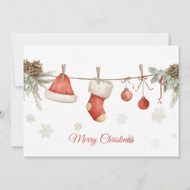 Custom festive Christmas Greeting Card (Front)