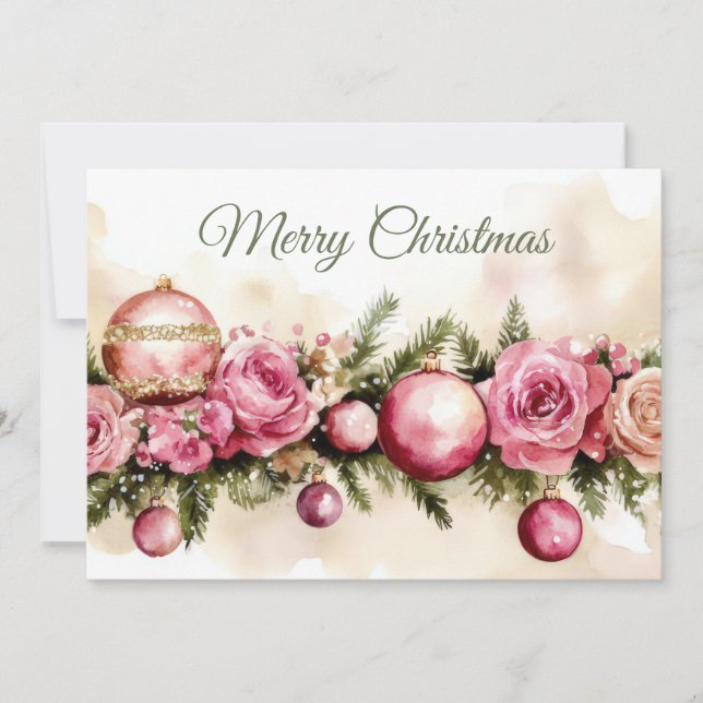 Custom festive Christmas Greeting Card (Front)