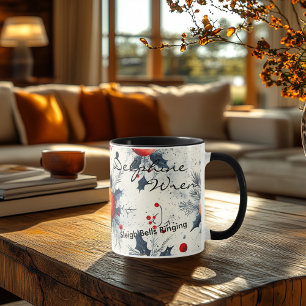 Custom Festive Christmas - Personalised Name Mug