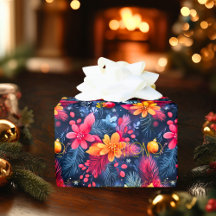 Custom Festive Floral and Pine Christmas