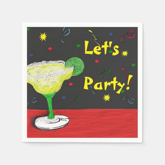 Custom Festive Margarita Napkin (Front)
