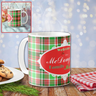 Custom Festive Red Green White Christmas Holiday Coffee Mug