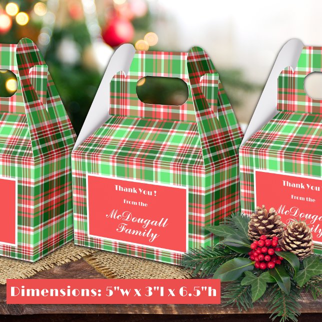 Custom Festive Red Green White Christmas Holiday  Favour Box (Creator Uploaded)