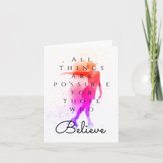 Custom Figure Skating Birthday Gift Blank Card