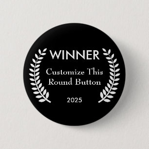Custom Film Festival Winner Laurels Button Pin