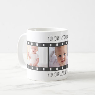 Custom Film Strip Photo Mug with Text