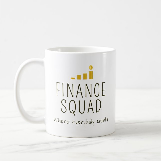 Custom Finance Squad Personalised Coffee Mug (Left)