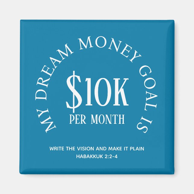 Custom Financial Goal Magnet (Front)