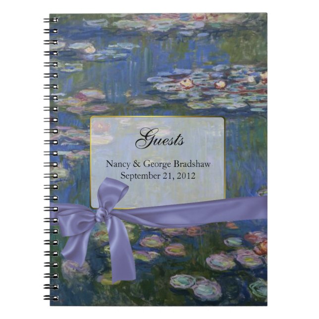 Custom Fine Art Wedding Guest Sign In Notebook (Front)