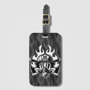 Custom Firefighter Rescue Fire Department Station Luggage Tag