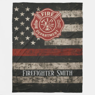 Custom Firefighter Thin Red Line Blanket