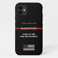 Custom Firefighter Thin Red Line Fire Department