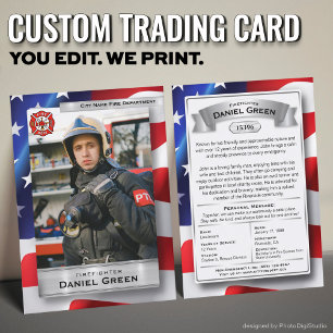 Custom Firefighter Trading Cards All Department