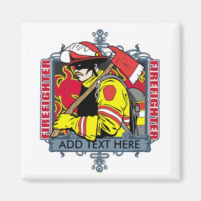 Custom Firefirefighter Magnet (Front)