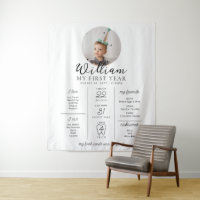 Custom First Birthday Photo Milestone Timeline
