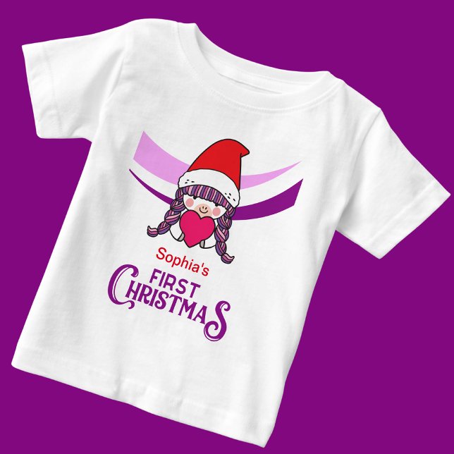 Custom First Christmas Baby T-Shirt (Creator Uploaded)
