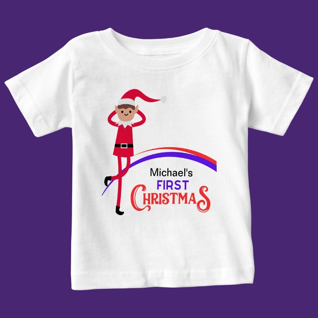 Custom First Christmas Baby T-Shirt (Creator Uploaded)