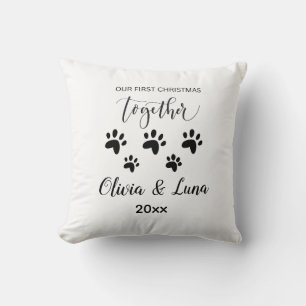 Custom First Christmas Cat gift Cushion