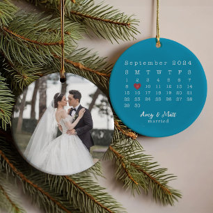 Custom First Christmas Married Ornament from Photo