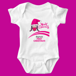 Custom First Christmas, Merry Christmas Baby Bodysuit