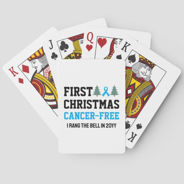 Custom FIRST CHRISTMAS Prostate Cancer-Free  Playing Cards (Back)